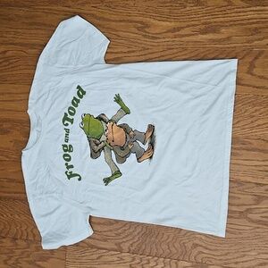 NWOT Men's Frog and Toad Piggy Back Graphic T-Shirt - White M